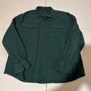 Lucky Brand Classic Fit Green Flannel Button Down Long Sleeve Shirt Men’s XL